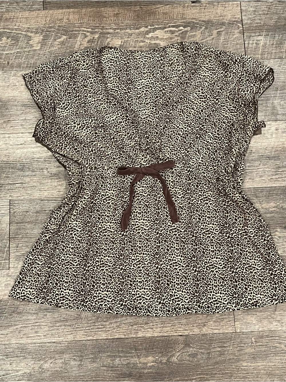 Leopard Print Kaftan Top